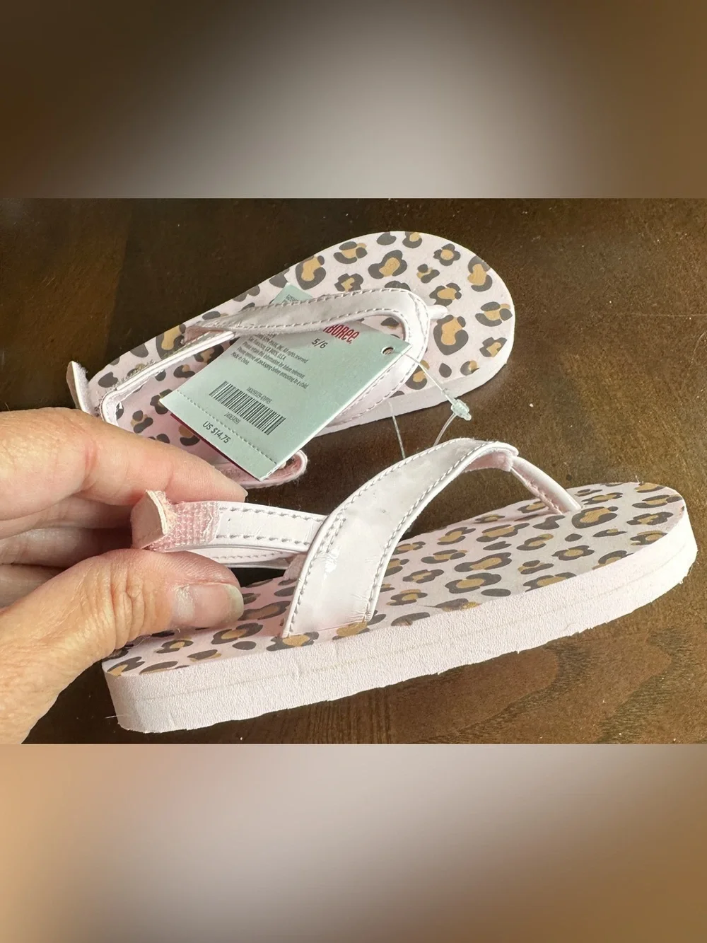 NWT Gymboree Kitty‎ Glamour Cheetah Print Sandals, Size 5/6